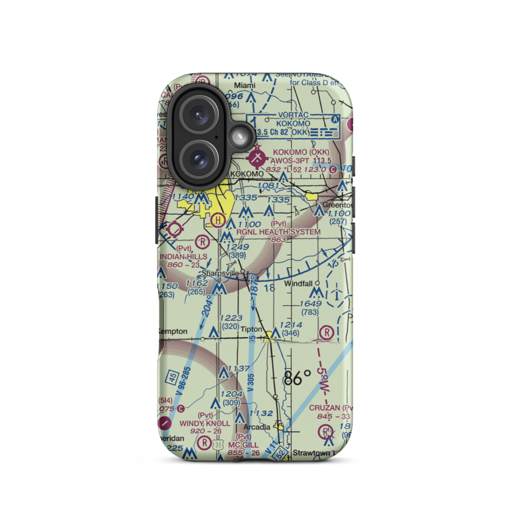 Salsbery Airport (II70) VFR Sectional  Tough iPhone Case iPhone 16 model shown