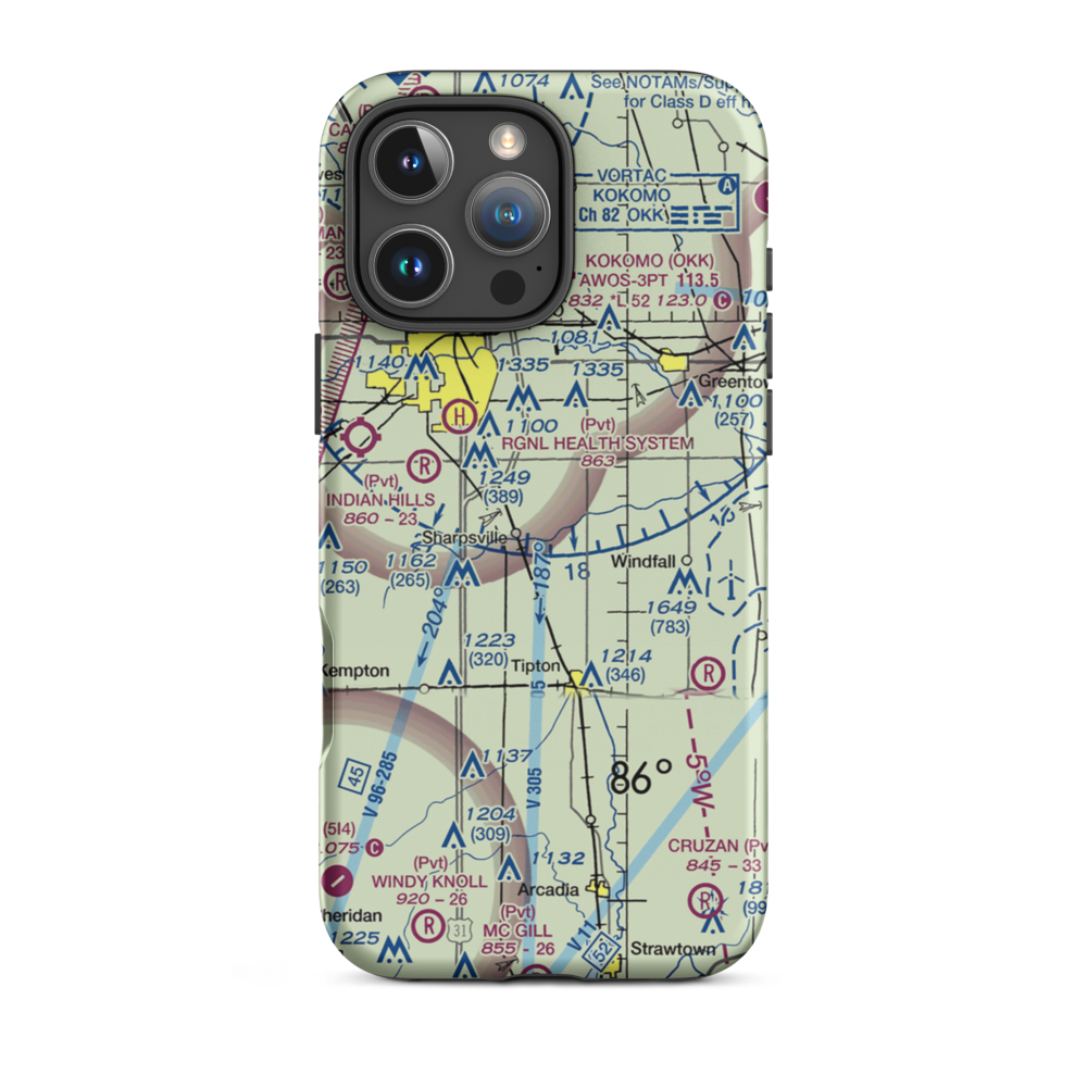 Salsbery Airport (II70) VFR Sectional  Tough iPhone Case iPhone 16 Pro Max model shown