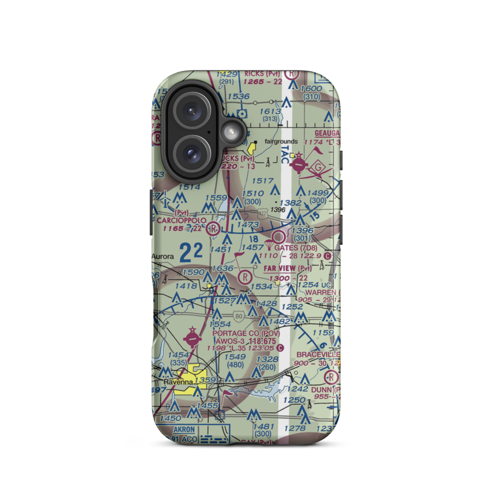 Salt Box Airport (0OI4) VFR Sectional  Tough iPhone Case iPhone 16 model shown