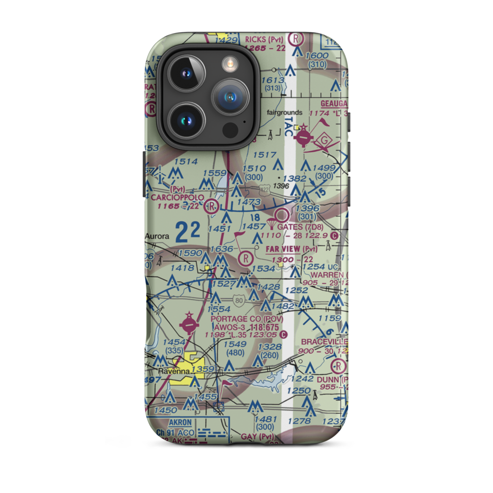 Salt Box Airport (0OI4) VFR Sectional  Tough iPhone Case iPhone 16 Pro Max model shown