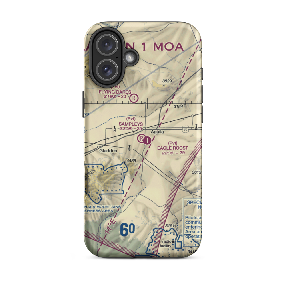 Sampley's Airport (28AZ) VFR Sectional  Tough iPhone Case iPhone 16 Plus model shown