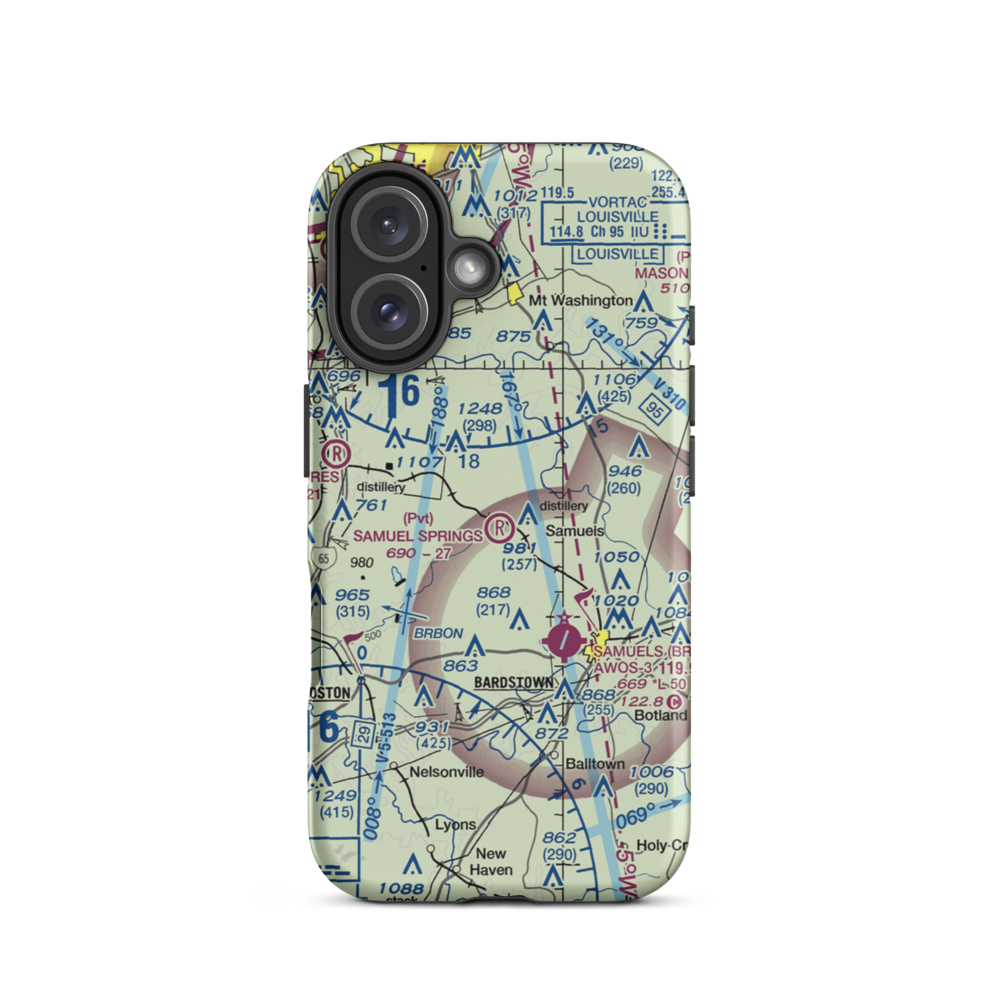 Samuels Springs Airport (59KY) VFR Sectional  Tough iPhone Case iPhone 16 model shown