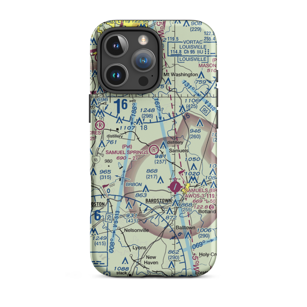 Samuels Springs Airport (59KY) VFR Sectional  Tough iPhone Case iPhone 16 Pro Max model shown