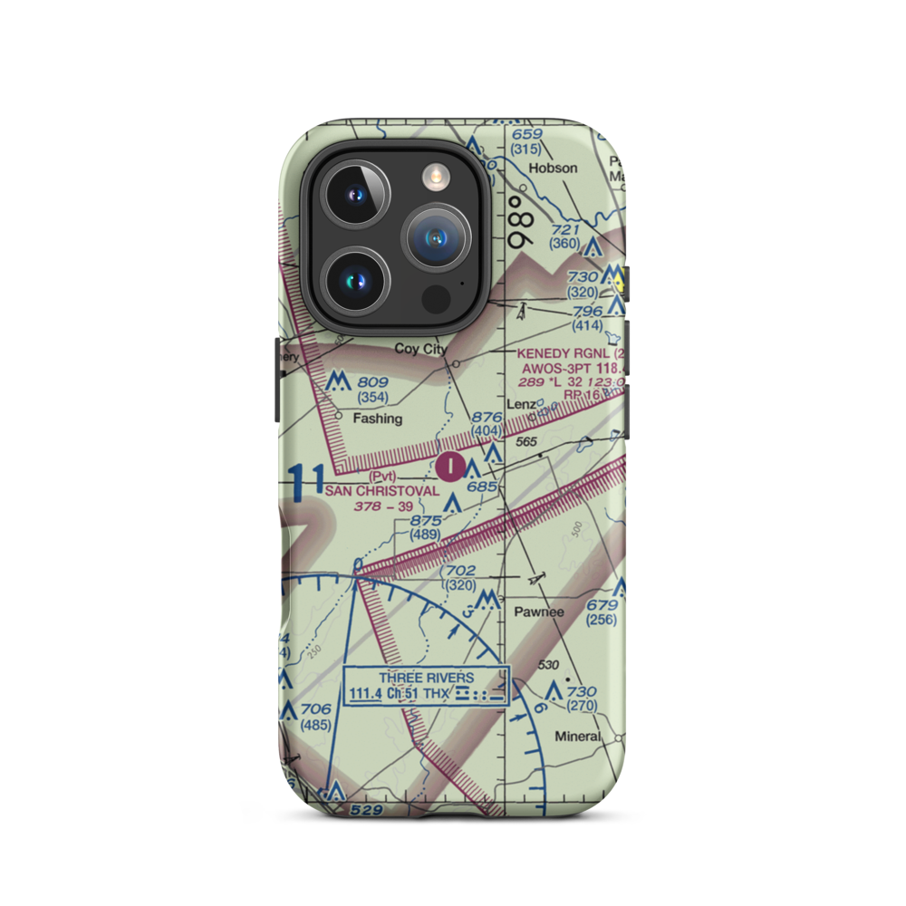 San Christoval Ranch Airport (XS71) VFR Sectional  Tough iPhone Case iPhone 16 Pro model shown