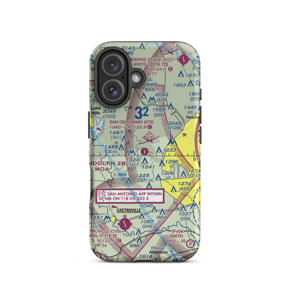 San Geronimo Airpark (8T8) VFR Sectional  Tough iPhone Case iPhone 16 model shown