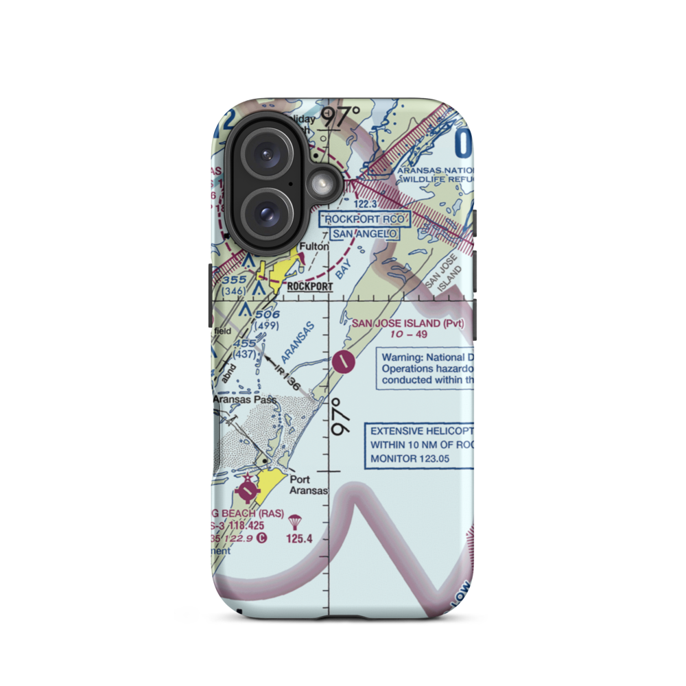 San Jose Island Airport (XS67) VFR Sectional  Tough iPhone Case iPhone 16 model shown