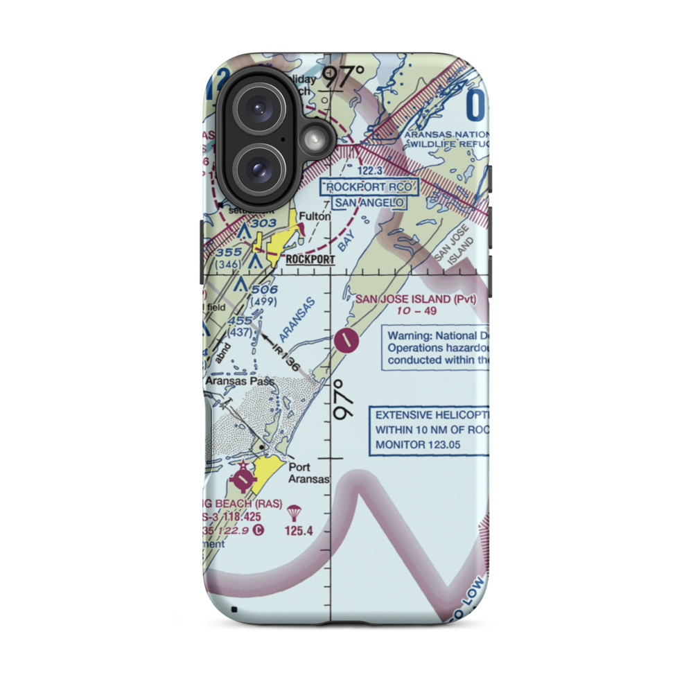 San Jose Island Airport (XS67) VFR Sectional  Tough iPhone Case iPhone 16 Plus model shown