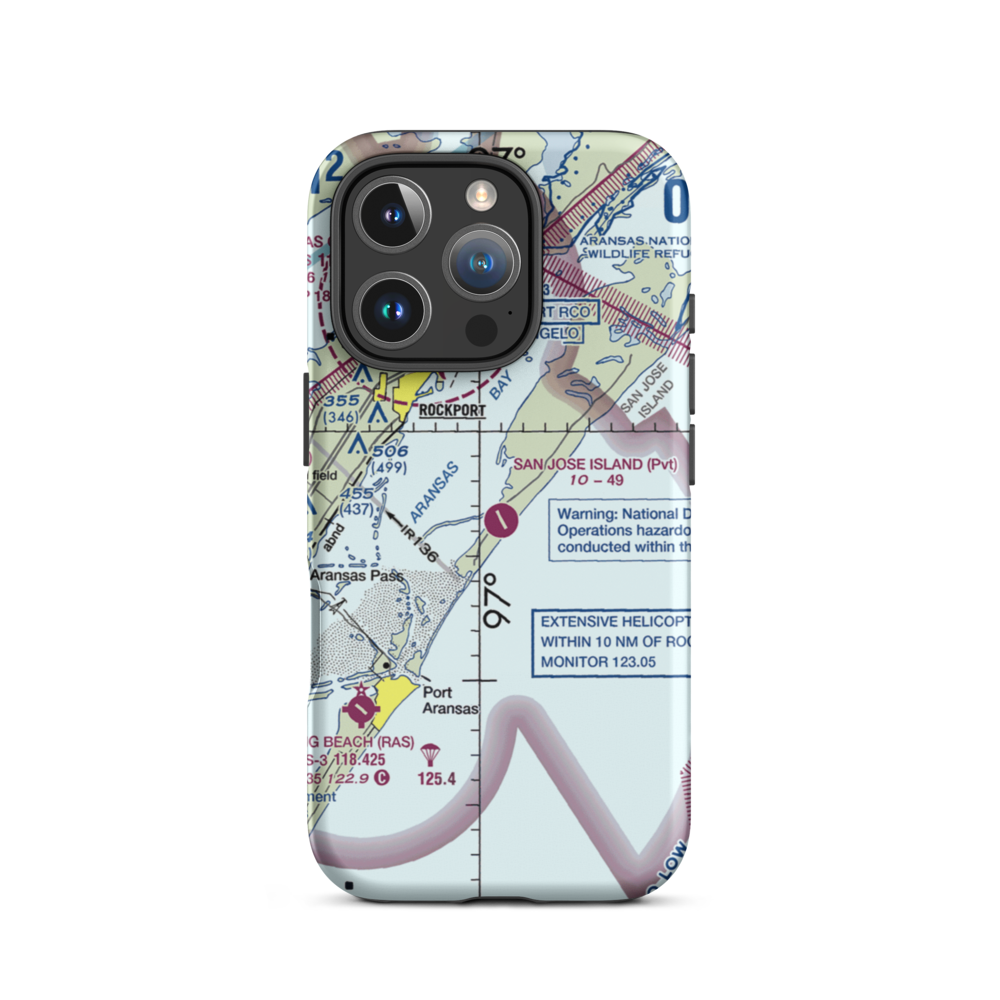 San Jose Island Airport (XS67) VFR Sectional  Tough iPhone Case iPhone 16 Pro model shown