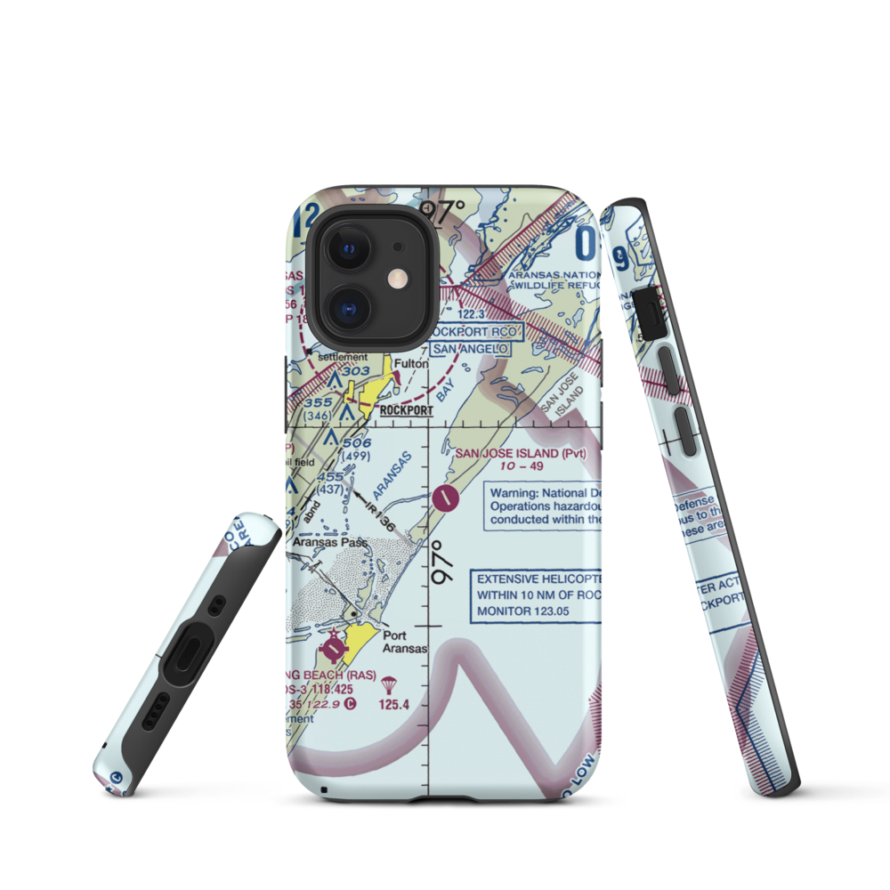San Jose Island Airport (XS67) VFR Sectional  Tough iPhone Case iPhone 12 mini model shown