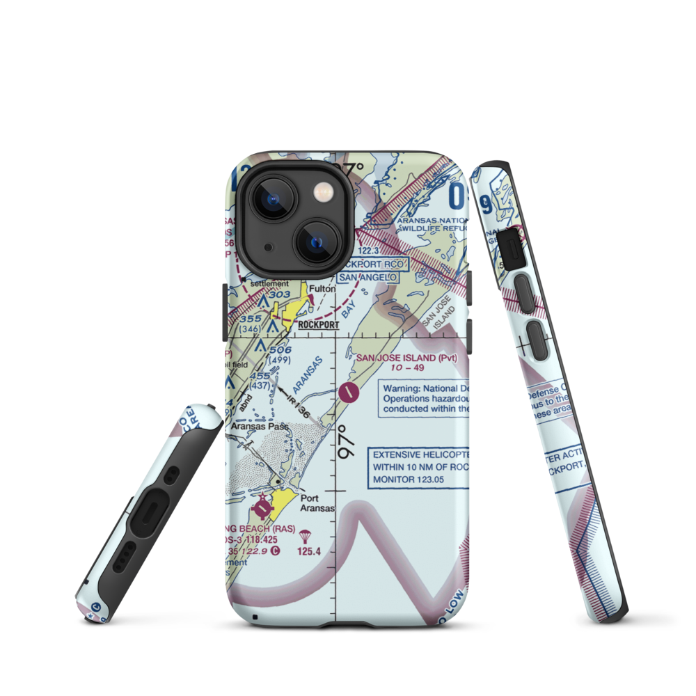 San Jose Island Airport (XS67) VFR Sectional  Tough iPhone Case iPhone 13 mini model shown