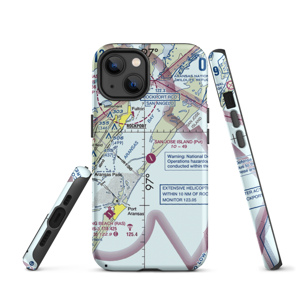 San Jose Island Airport (XS67) VFR Sectional  Tough iPhone Case iPhone 13 model shown