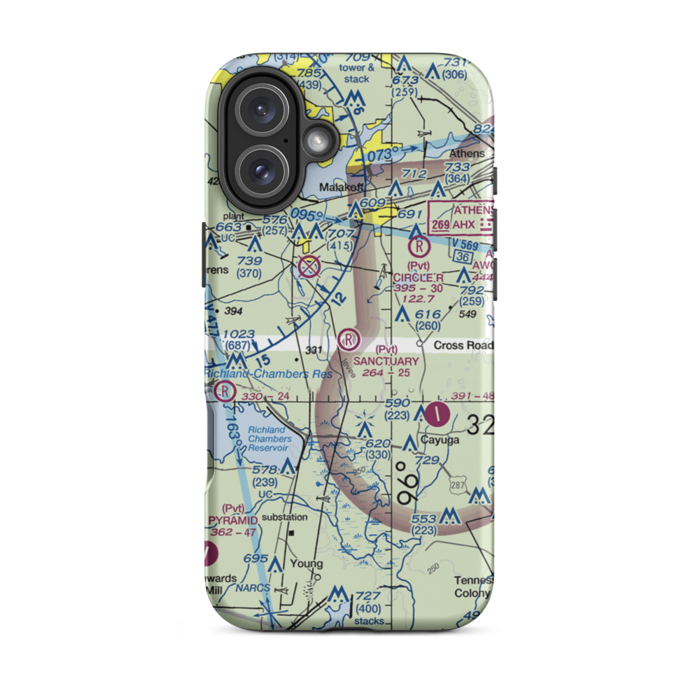 Sanctuary Ranch Airport (7TS4) VFR Sectional  Tough iPhone Case iPhone 16 Plus model shown