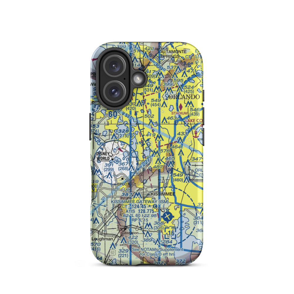 Sand Lake Seaplane Base (98FL) VFR Sectional  Tough iPhone Case iPhone 16 model shown