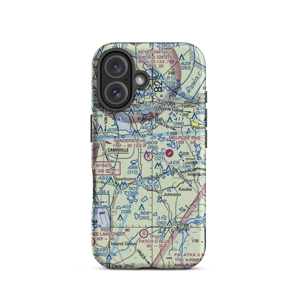Sanders Ranch Airport (39FA) VFR Sectional  Tough iPhone Case iPhone 16 model shown