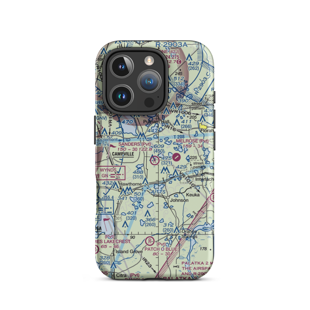 Sanders Ranch Airport (39FA) VFR Sectional  Tough iPhone Case iPhone 16 Pro model shown