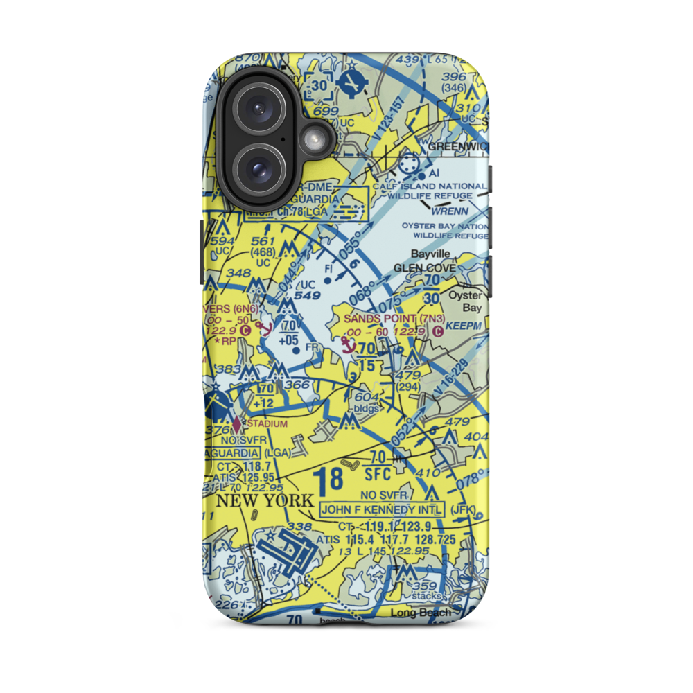 Sands Point Seaplane Base (7N3) VFR Sectional  Tough iPhone Case iPhone 16 Plus model shown