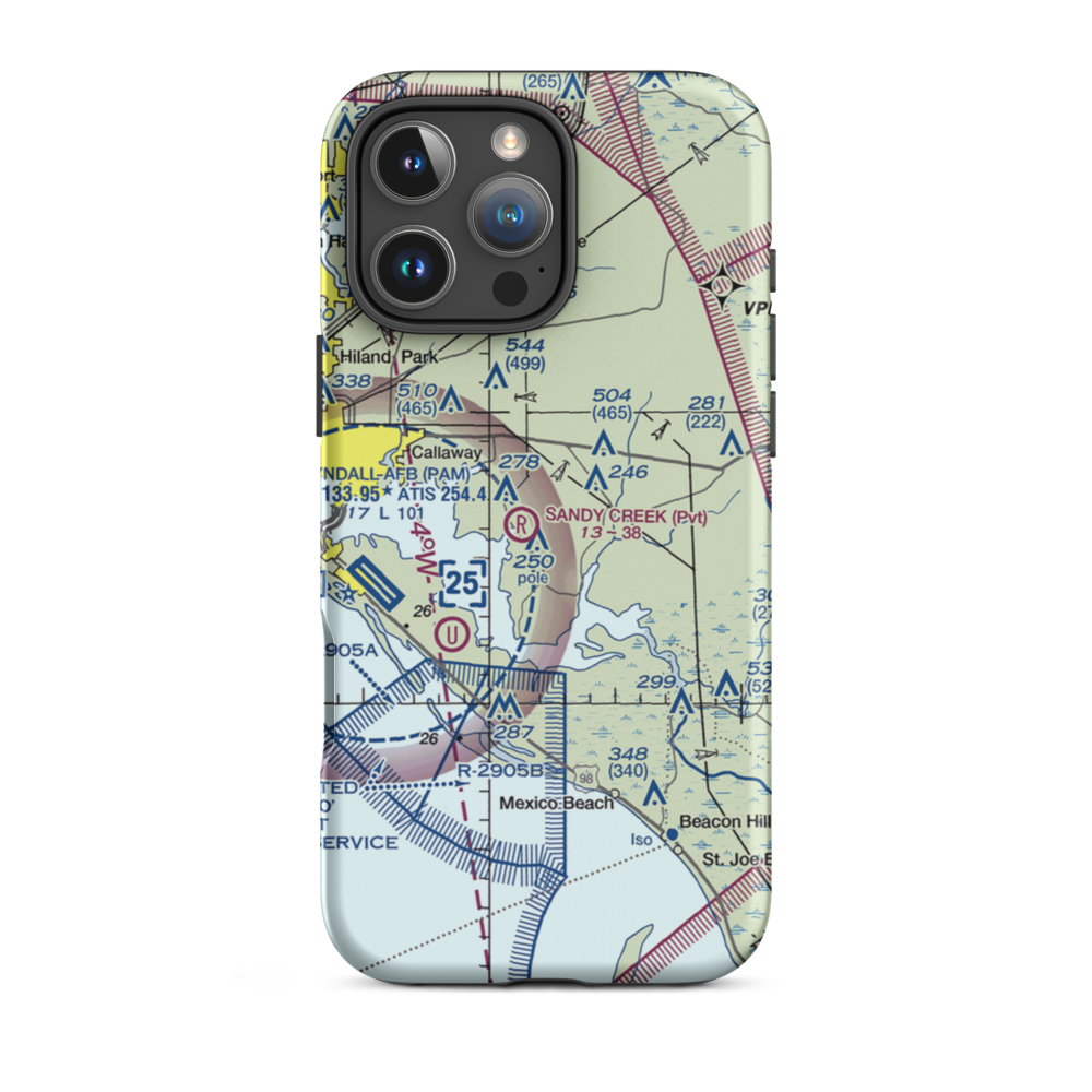 Sandy Creek Airpark (75FL) VFR Sectional  Tough iPhone Case iPhone 16 Pro Max model shown