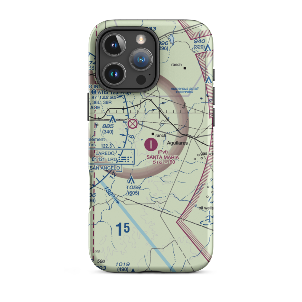 Santa Maria Ranch Airport (0TE5) VFR Sectional  Tough iPhone Case iPhone 16 Pro Max model shown