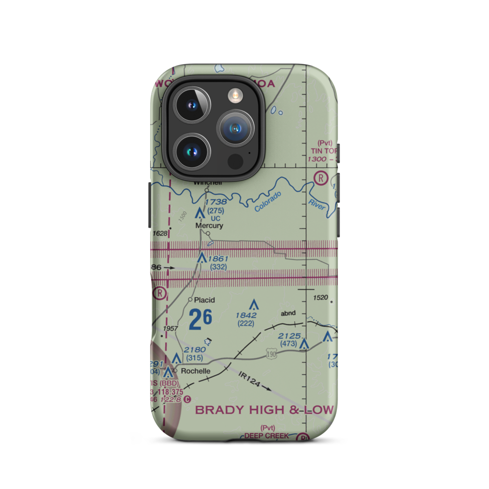 Santiago Cattle Company Airport (XS78) VFR Sectional  Tough iPhone Case iPhone 16 Pro model shown