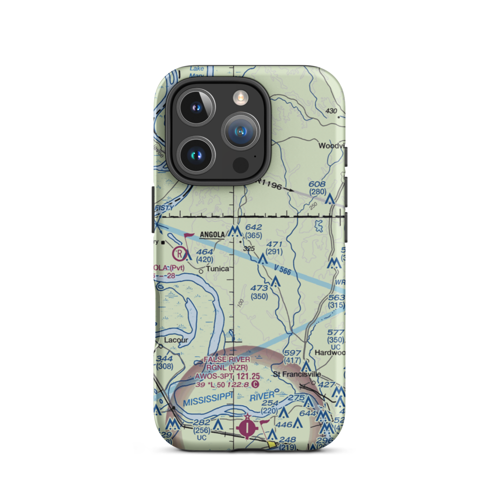 Sara Field (LS89) VFR Sectional  Tough iPhone Case iPhone 16 Pro model shown