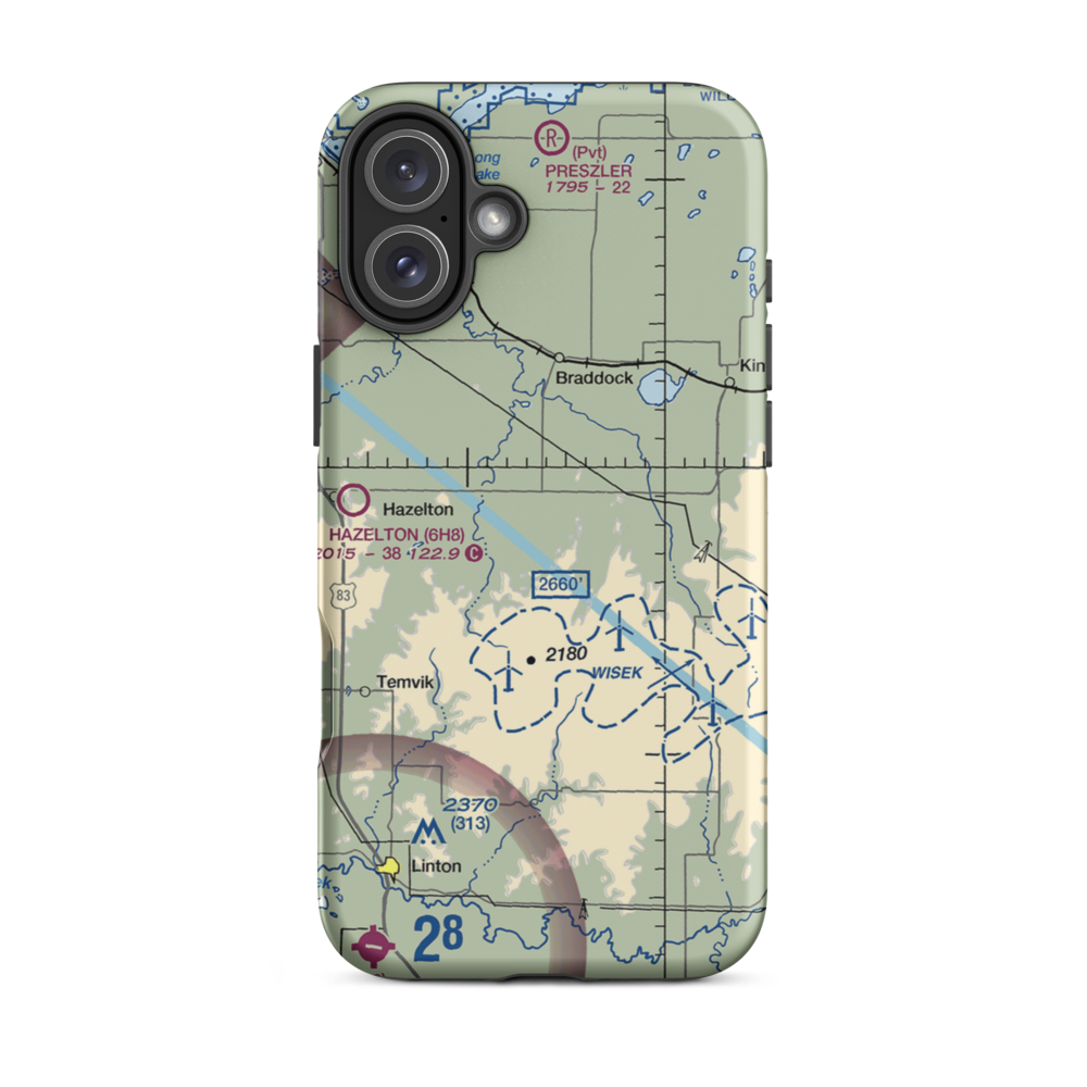 Saville Private Airport (0ND7) VFR Sectional  Tough iPhone Case iPhone 16 Plus model shown