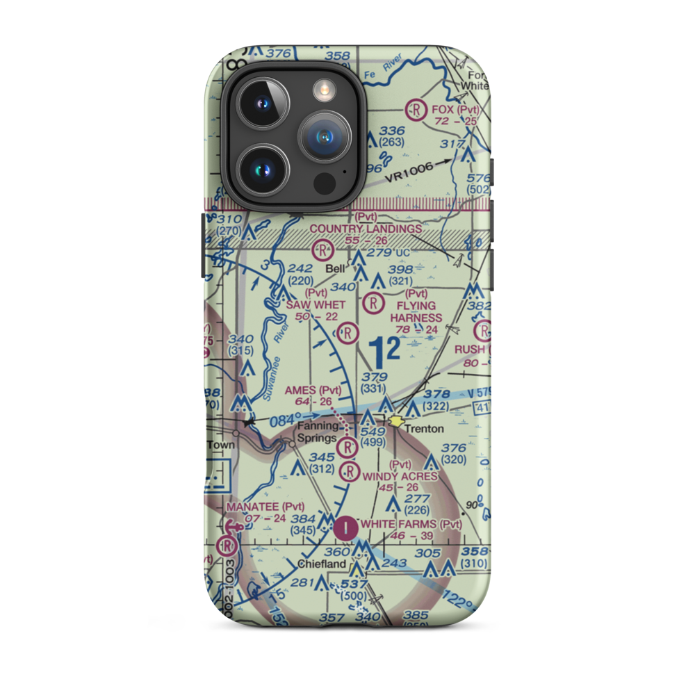 Saw Whet Farms Airport (6FL9) VFR Sectional  Tough iPhone Case iPhone 16 Pro Max model shown