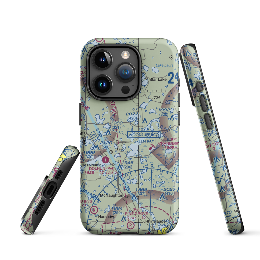 Schiffmann Seaplane Base (WS64) VFR Sectional  Tough iPhone Case iPhone 15 Pro model shown
