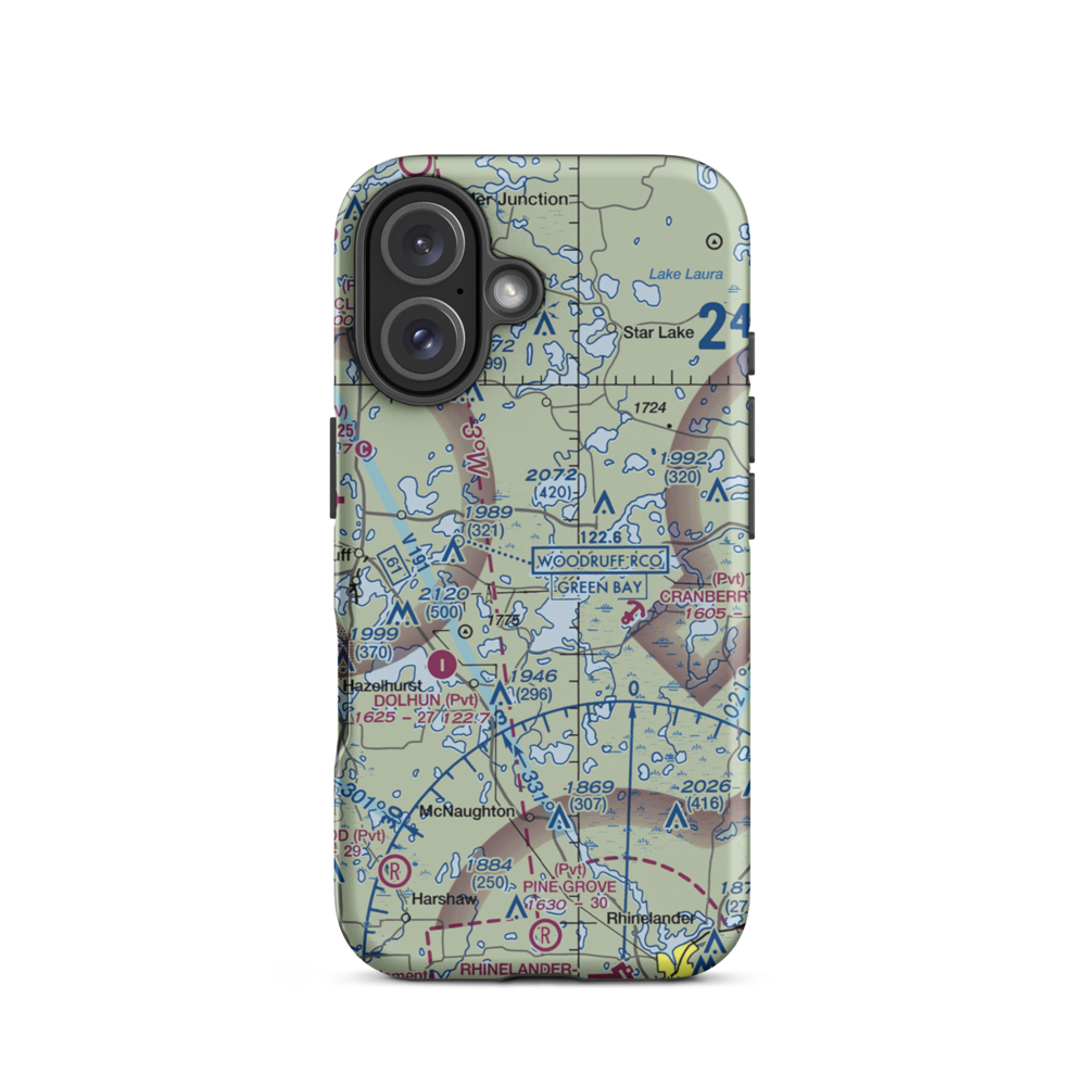 Schiffmann Seaplane Base (WS64) VFR Sectional  Tough iPhone Case iPhone 16 model shown