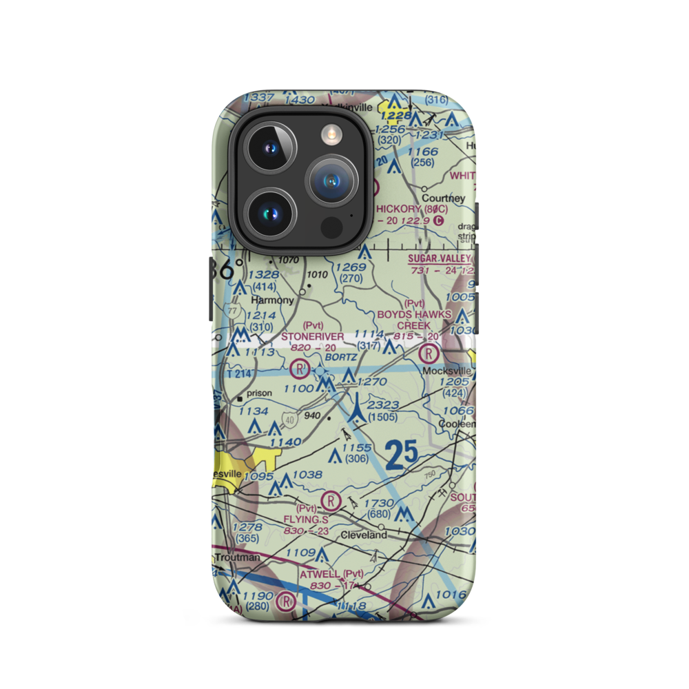 Schneider Haven Airstrip (NC75) VFR Sectional  Tough iPhone Case iPhone 16 Pro model shown