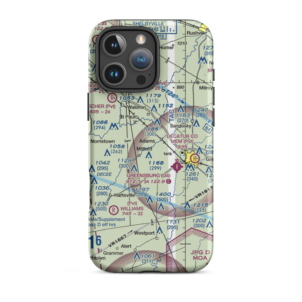 Schoettmer Farm Airport (67II) VFR Sectional  Tough iPhone Case iPhone 16 Pro Max model shown