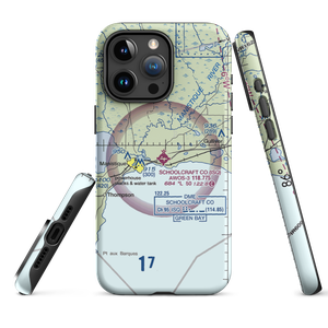 Schoolcraft County Airport (ISQ) VFR Sectional  Tough iPhone Case