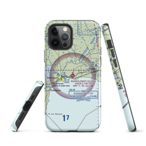 Schoolcraft County Airport (ISQ) VFR Sectional  Tough iPhone Case