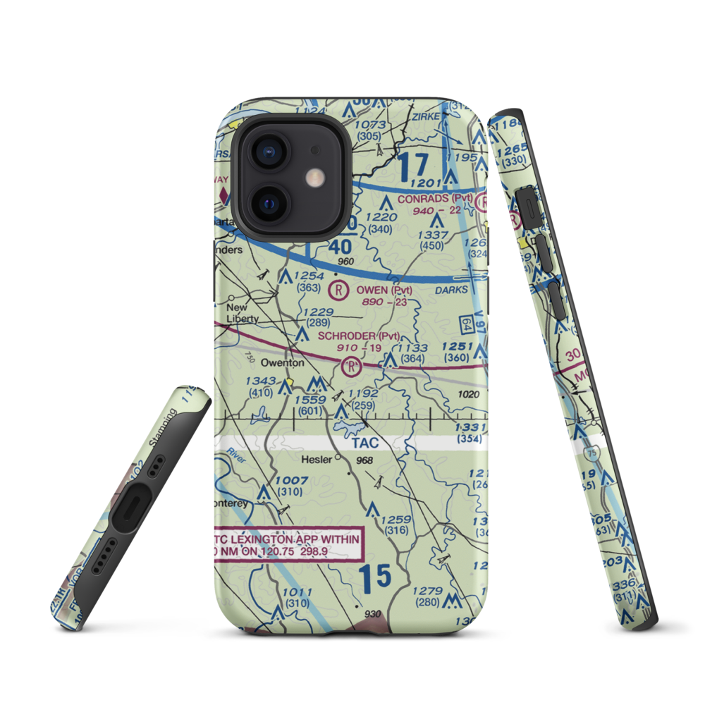 Schroder Airport (61KY) VFR Sectional  Tough iPhone Case iPhone 12 model shown