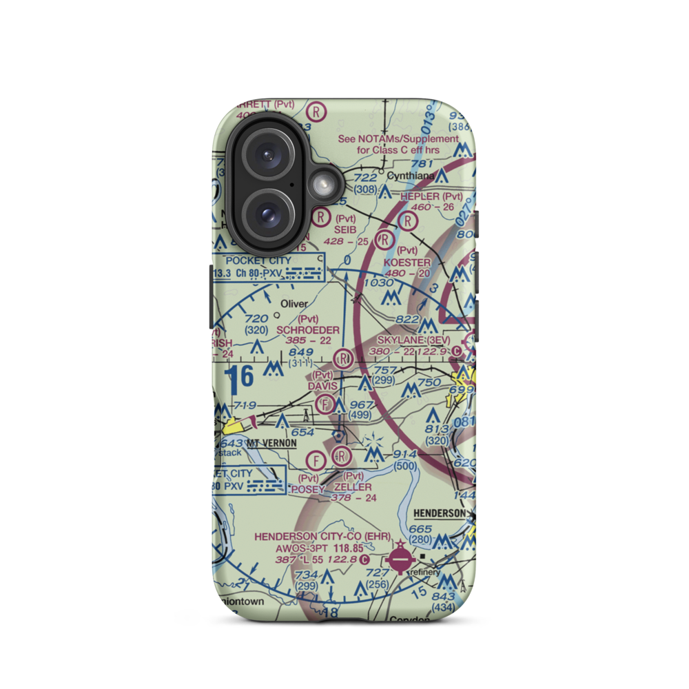 Schroeder Private Airport (7II3) VFR Sectional  Tough iPhone Case iPhone 16 model shown
