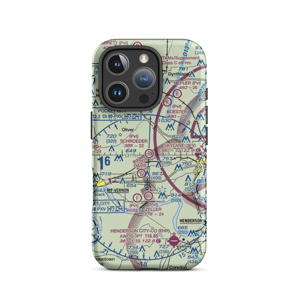 Schroeder Private Airport (7II3) VFR Sectional  Tough iPhone Case iPhone 16 Pro model shown