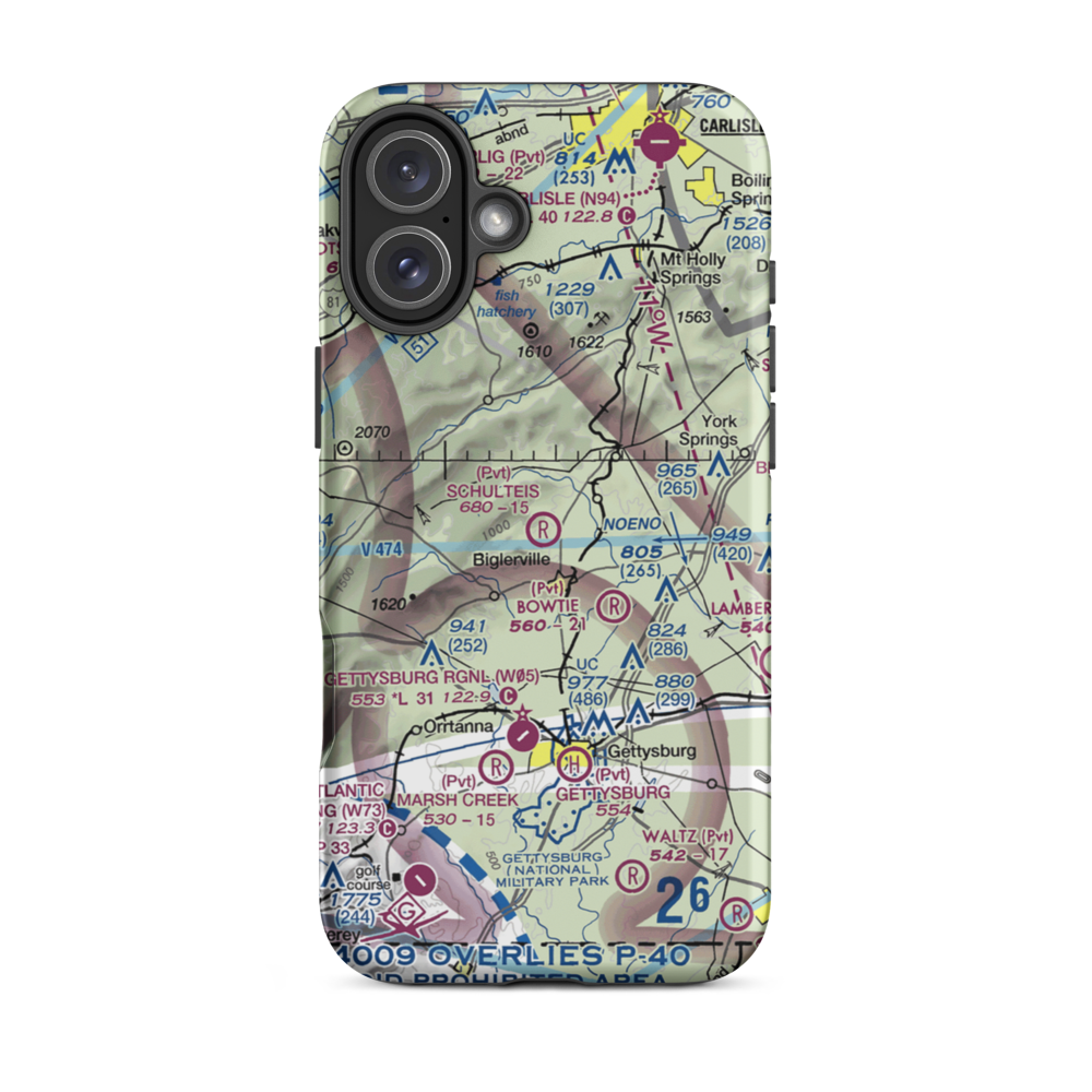 Schulteis Airport (3PN0) VFR Sectional  Tough iPhone Case iPhone 16 Plus model shown