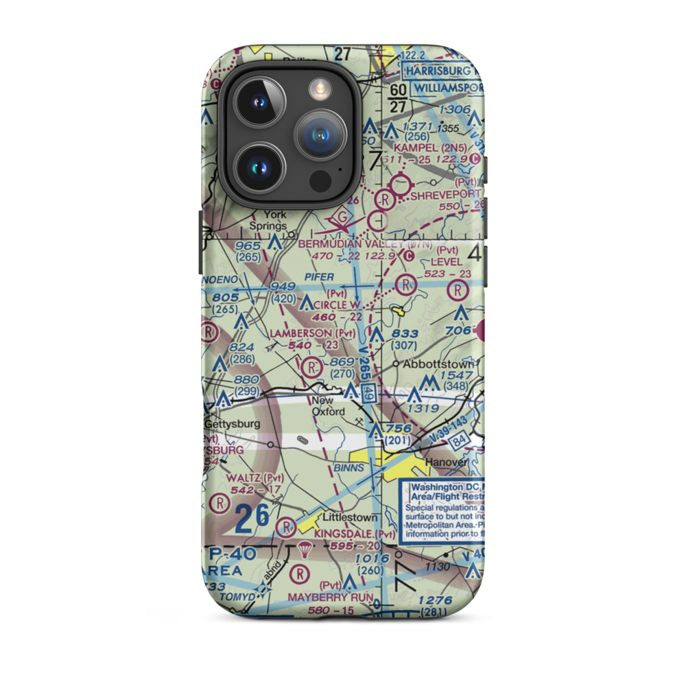 Schulteis Field (71PN) VFR Sectional  Tough iPhone Case iPhone 16 Pro Max model shown