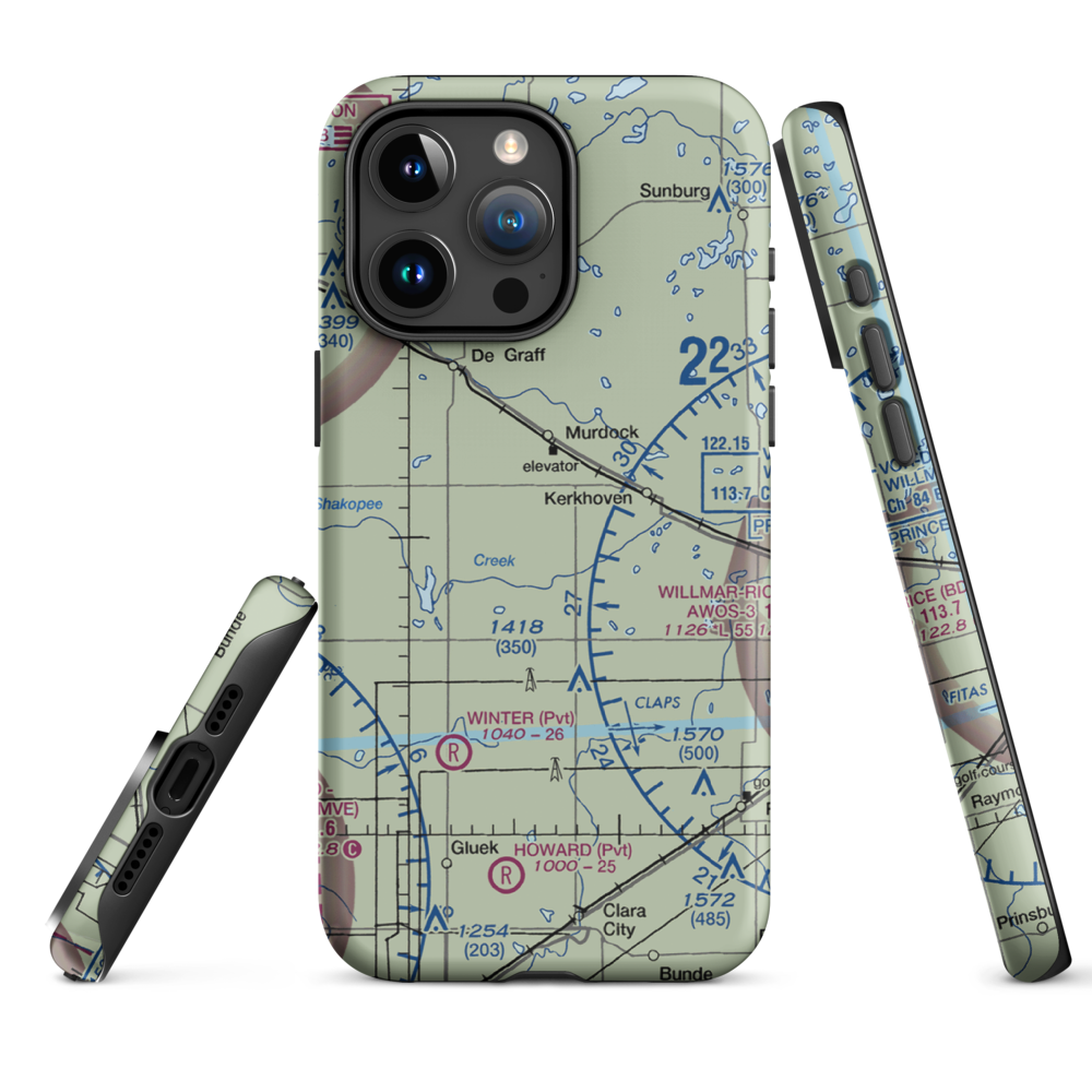 Schwenk Airport (MY19) VFR Sectional  Tough iPhone Case iPhone 15 Pro Max model shown