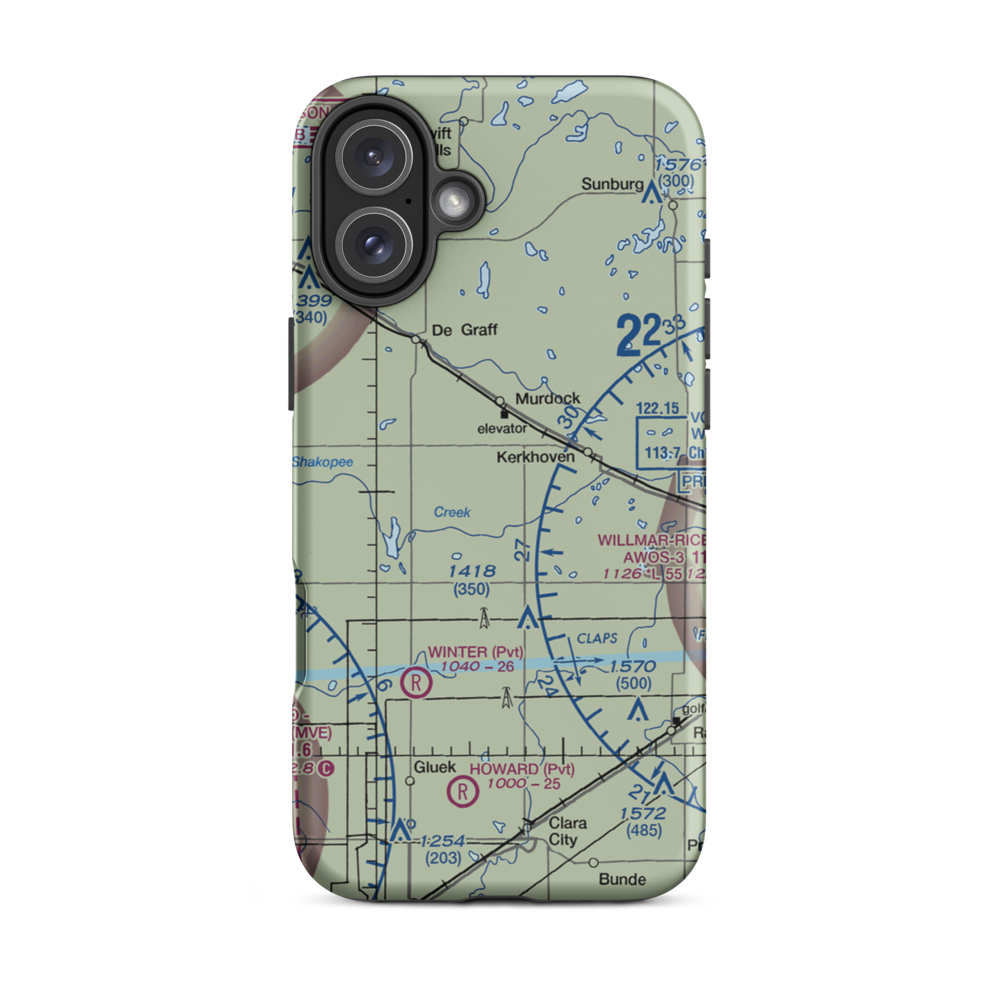 Schwenk Airport (MY19) VFR Sectional  Tough iPhone Case iPhone 16 Plus model shown