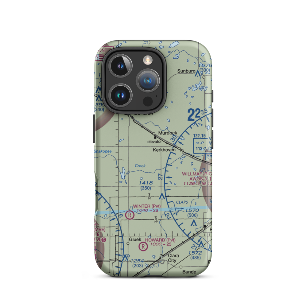Schwenk Airport (MY19) VFR Sectional  Tough iPhone Case iPhone 16 Pro model shown
