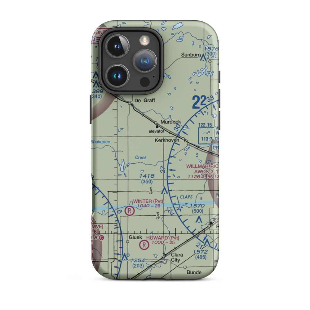 Schwenk Airport (MY19) VFR Sectional  Tough iPhone Case iPhone 16 Pro Max model shown