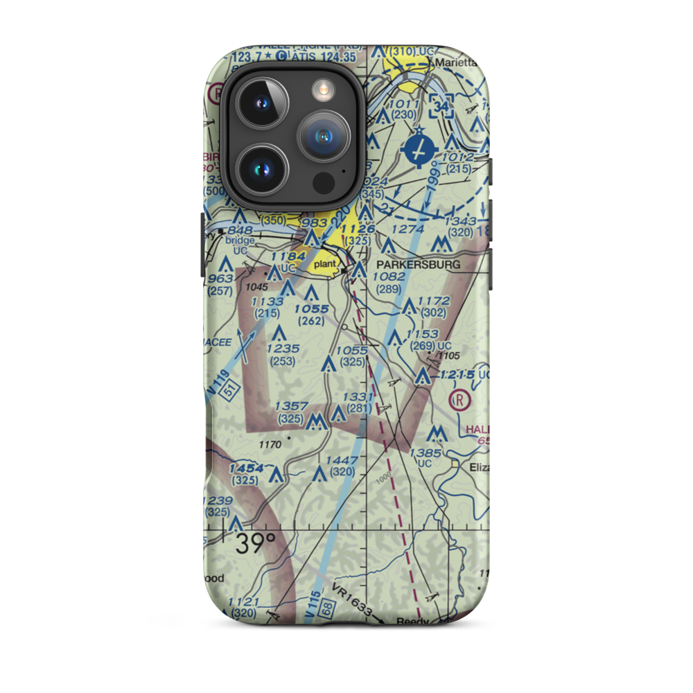 Scott Field (WV64) VFR Sectional  Tough iPhone Case iPhone 16 Pro Max model shown