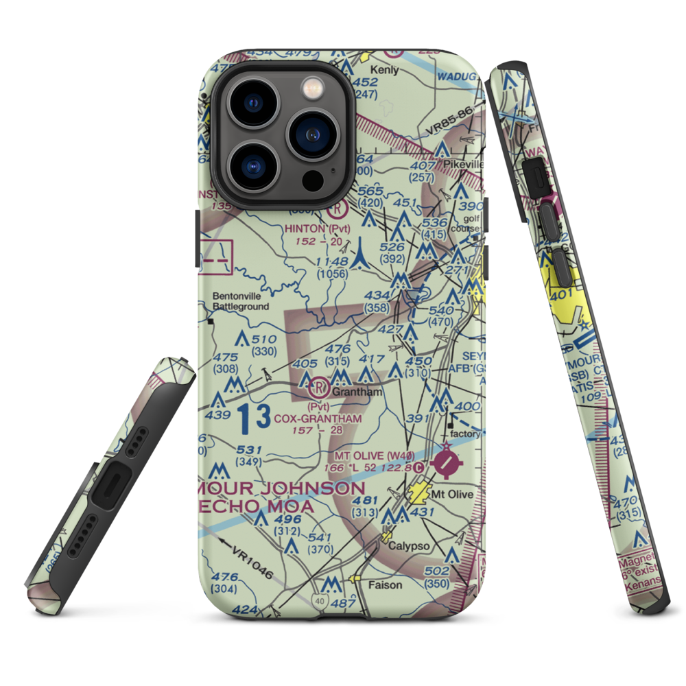 Scottbrook Farm Airport (2NC4) VFR Sectional  Tough iPhone Case iPhone 13 Pro Max model shown