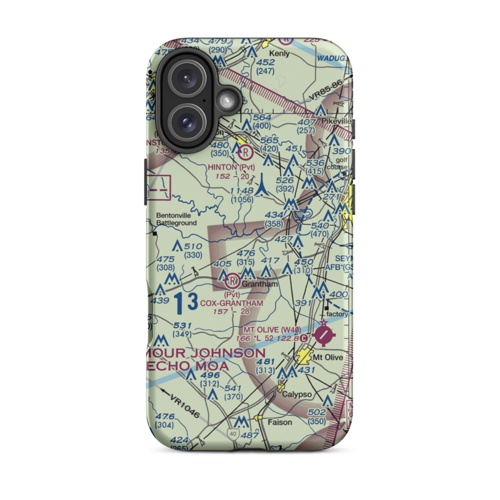Scottbrook Farm Airport (2NC4) VFR Sectional  Tough iPhone Case iPhone 16 Plus model shown