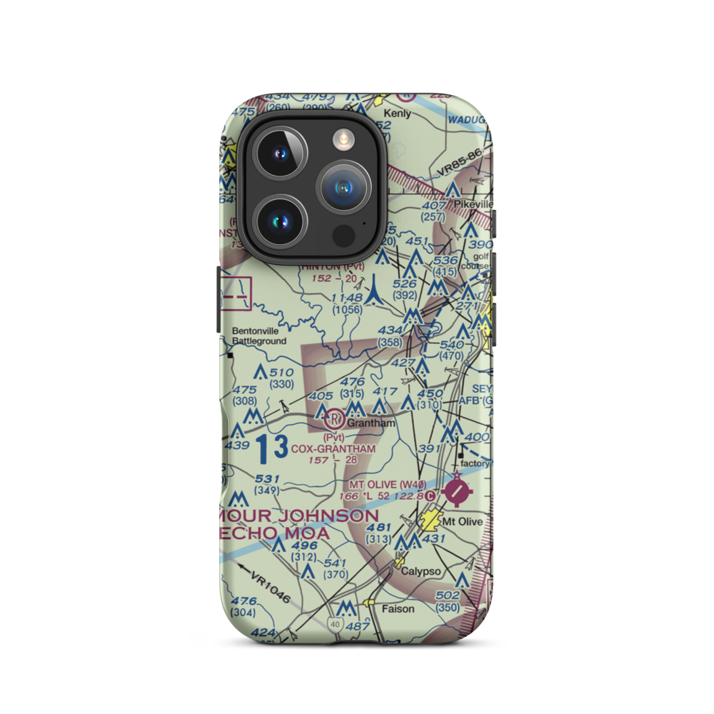 Scottbrook Farm Airport (2NC4) VFR Sectional  Tough iPhone Case iPhone 16 Pro model shown