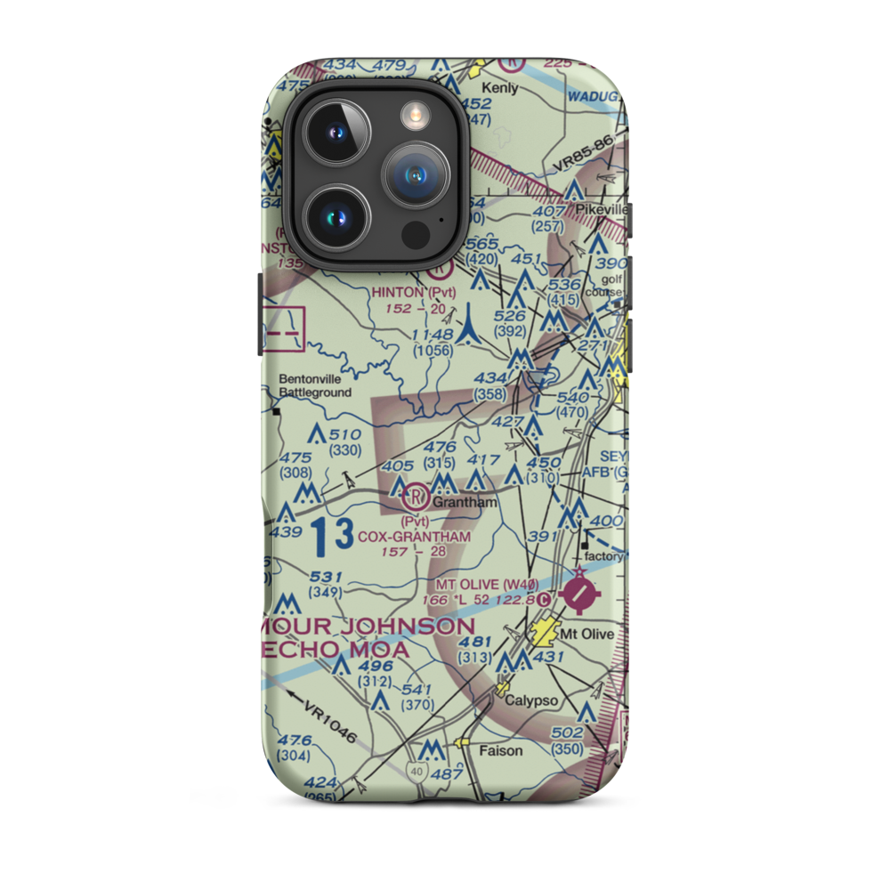 Scottbrook Farm Airport (2NC4) VFR Sectional  Tough iPhone Case iPhone 16 Pro Max model shown