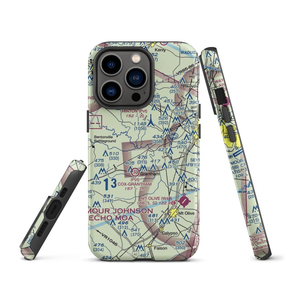 Scottbrook Farm Airport (2NC4) VFR Sectional  Tough iPhone Case iPhone 13 Pro model shown