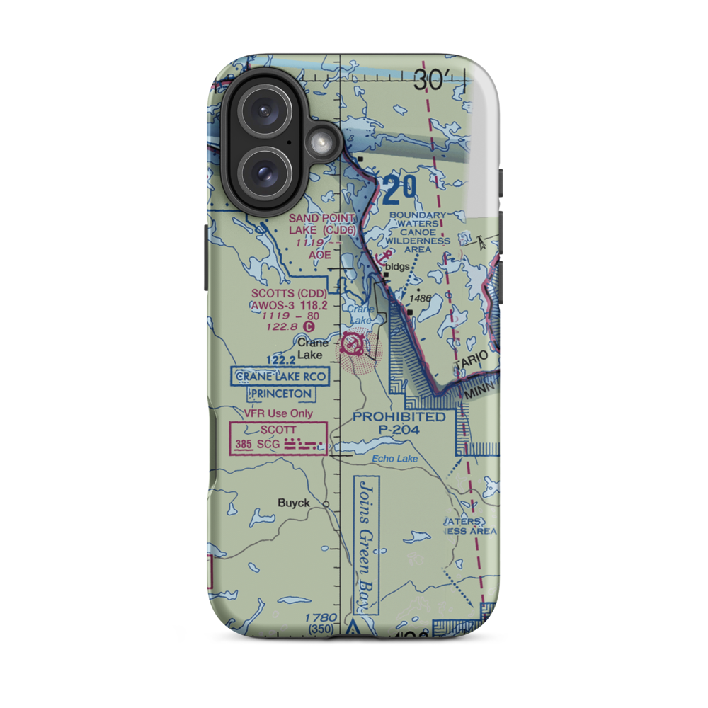 Scotts Seaplane Base (CDD) VFR Sectional  Tough iPhone Case iPhone 16 Plus model shown