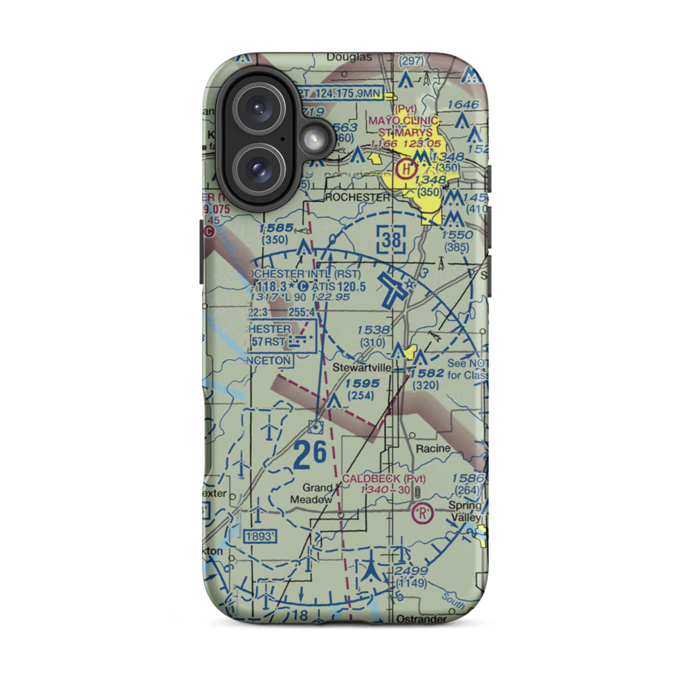 Scrabeck Airport (5MN0) VFR Sectional  Tough iPhone Case iPhone 16 Plus model shown