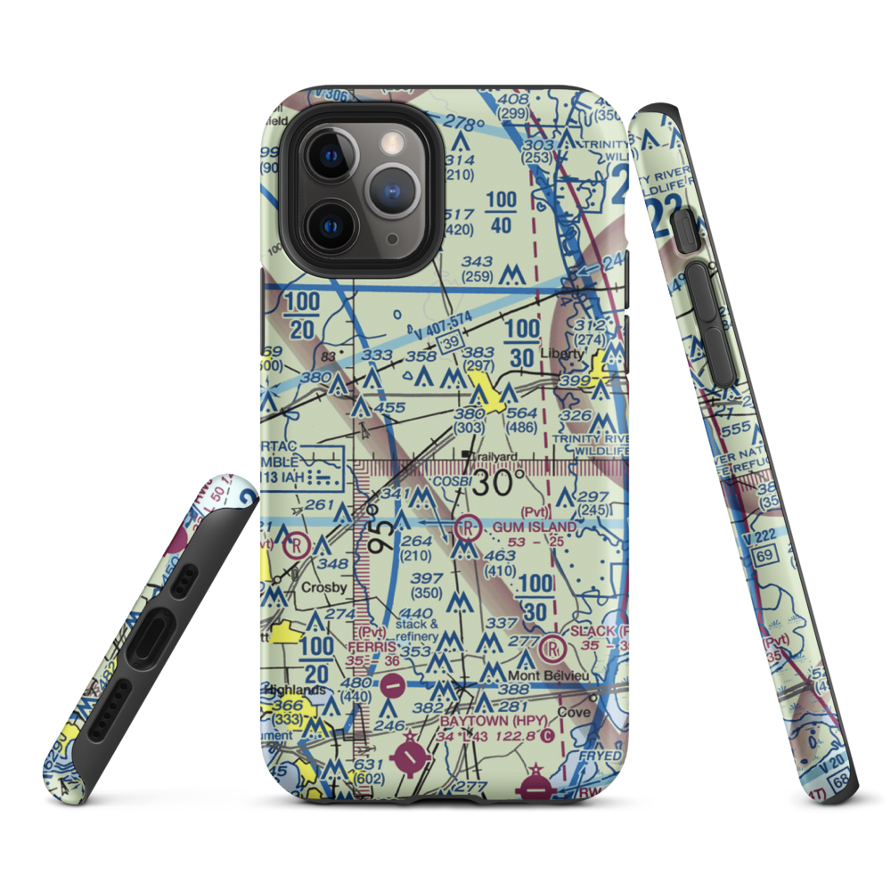 Seaberg Ranch Airport (21TE) VFR Sectional  Tough iPhone Case iPhone 11 Pro model shown